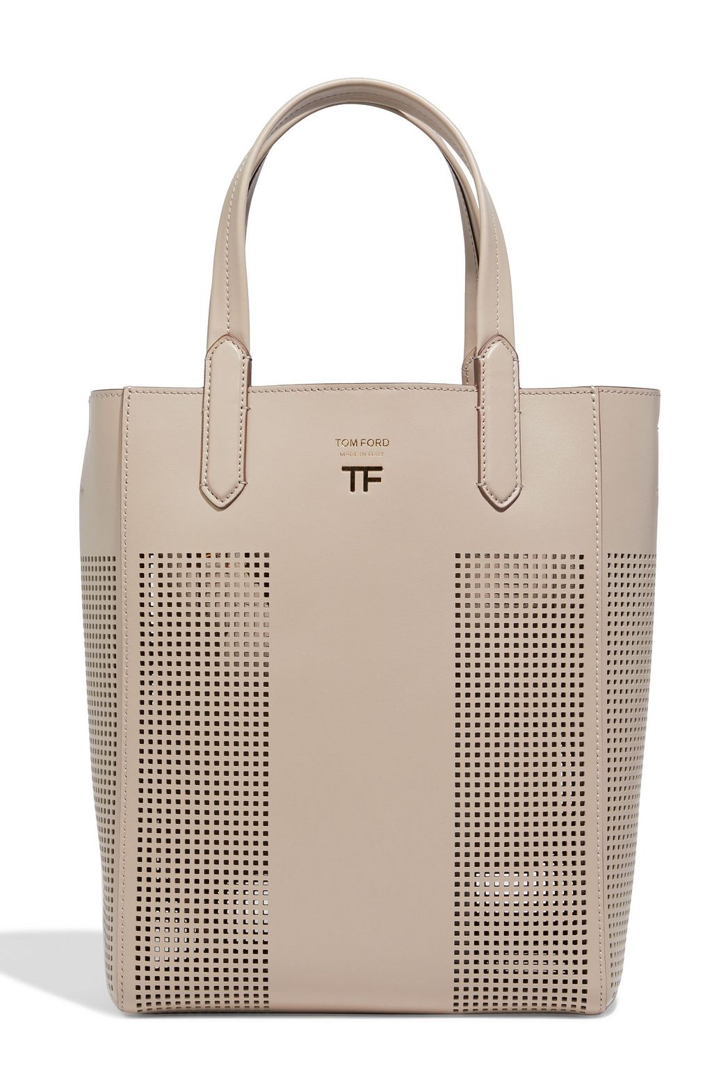 perforated leather tote