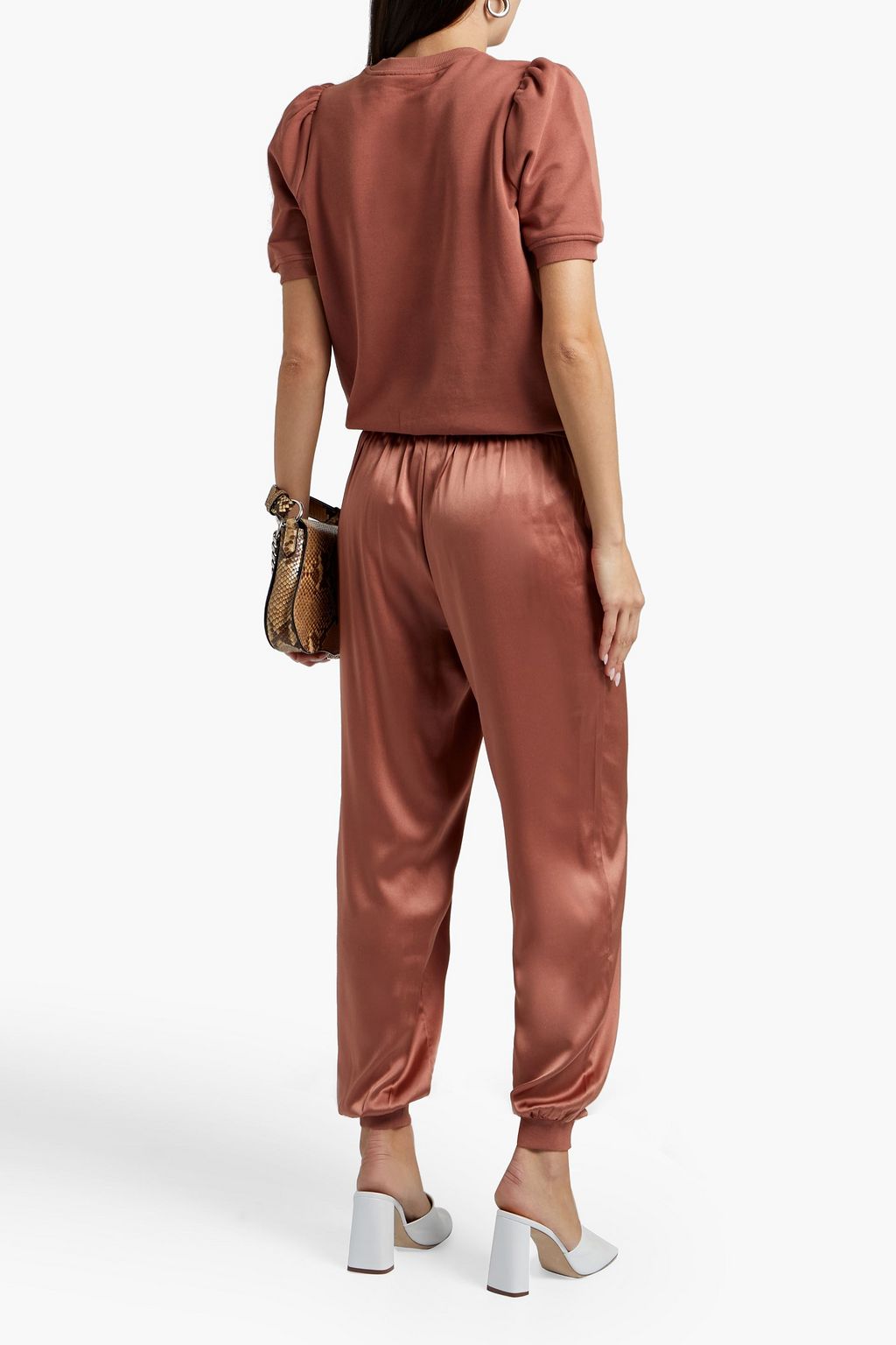 CAMI NYC Navaeh gathered French-cotton terry sweatshirt