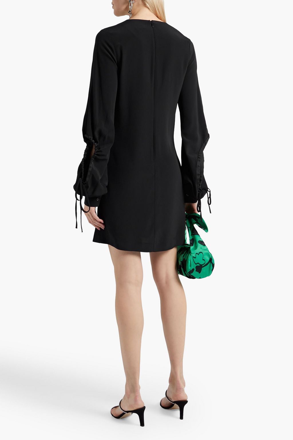 VICTORIA, VICTORIA BECKHAM Cutout ruched crepe mini dress