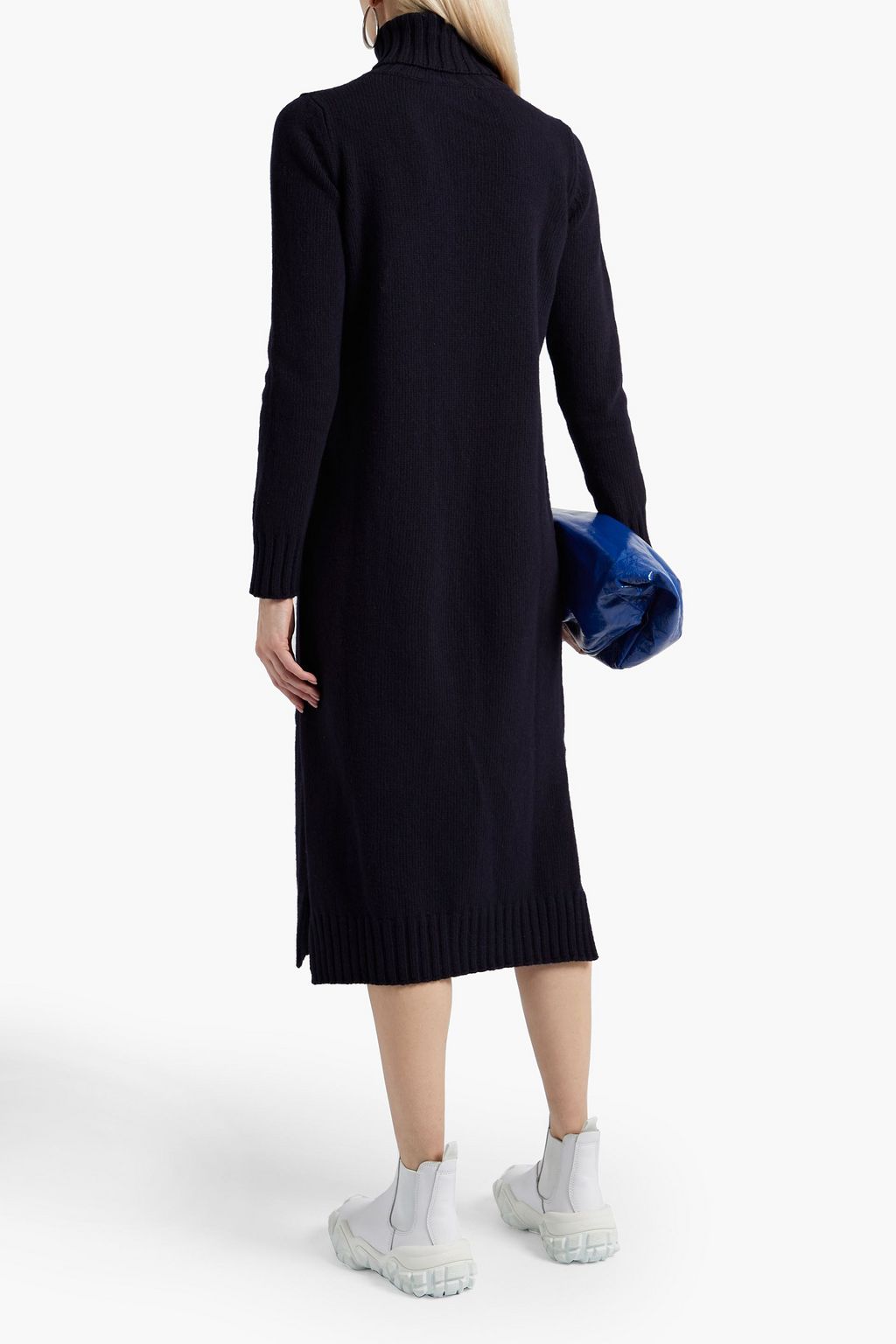 &DAUGHTER Simone mélange wool turtleneck midi dress