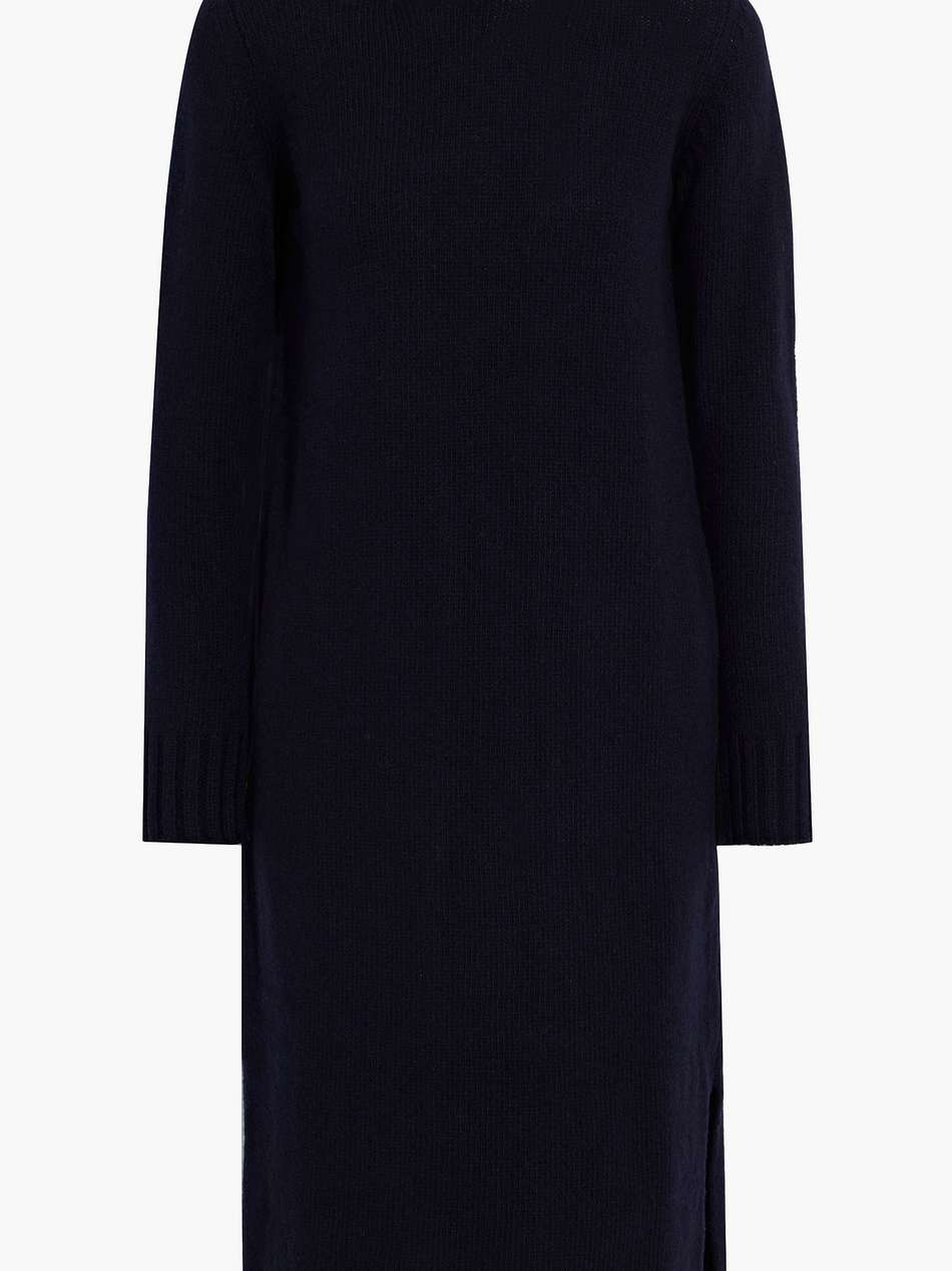 simone wool turtleneck midi dress