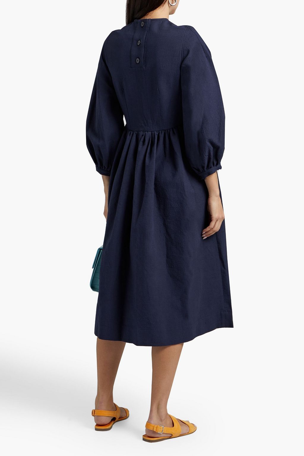 &DAUGHTER Rosalie gathered cotton midi dress