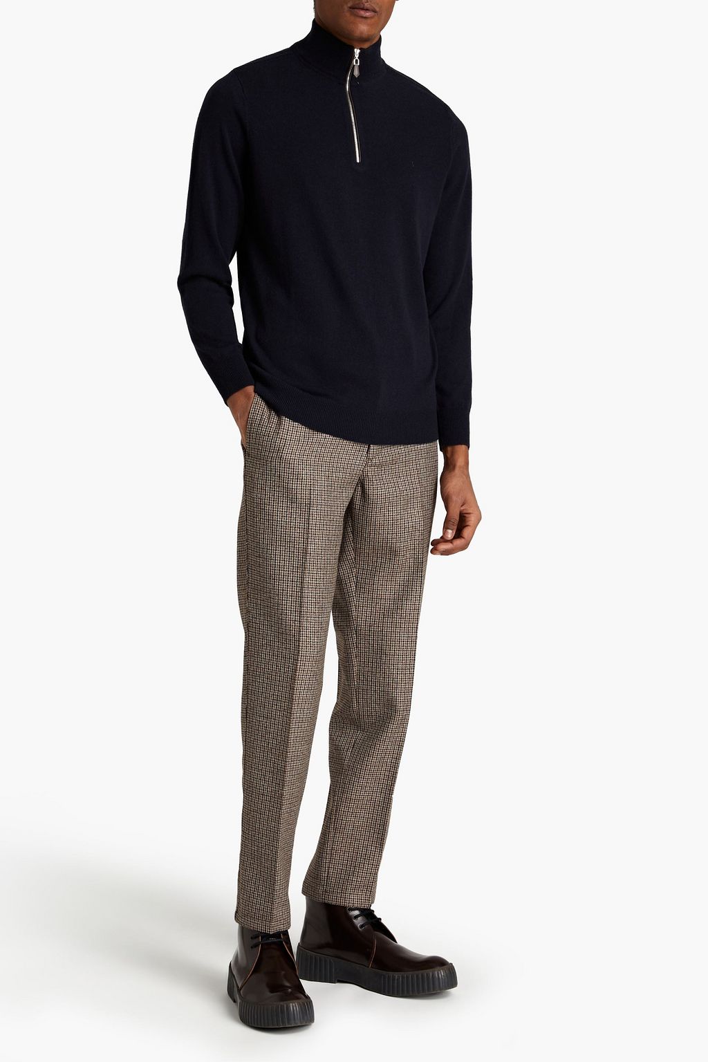 N.PEAL Cashmere half-zip sweater