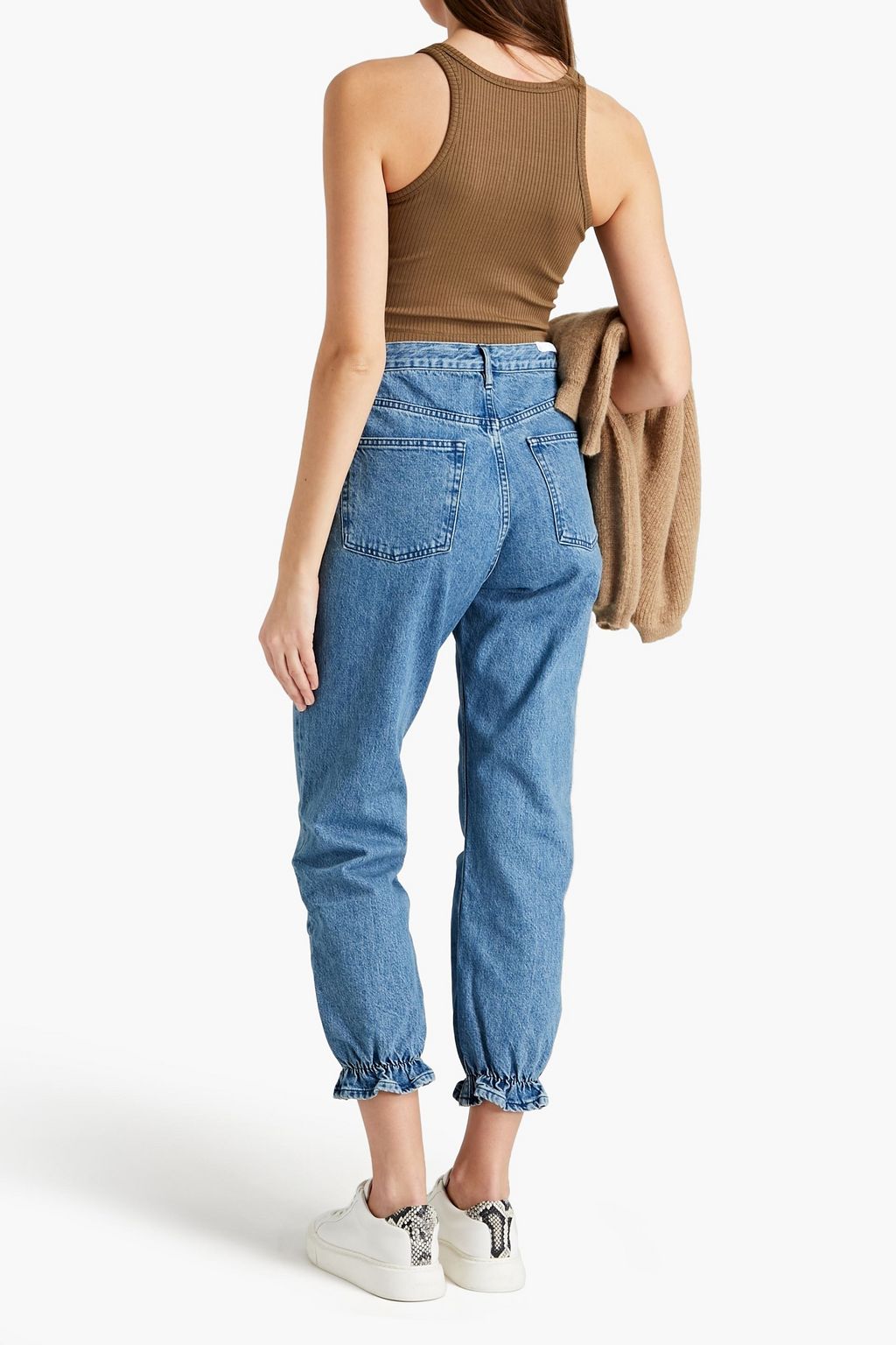 3X1 NYC Flora cropped high-rise tapered jeans