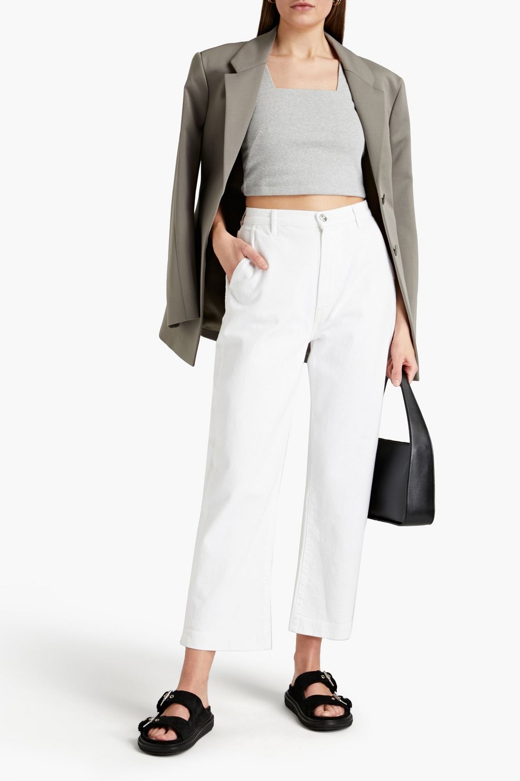 3X1 NYC Cropped high-rise straight-leg jeans