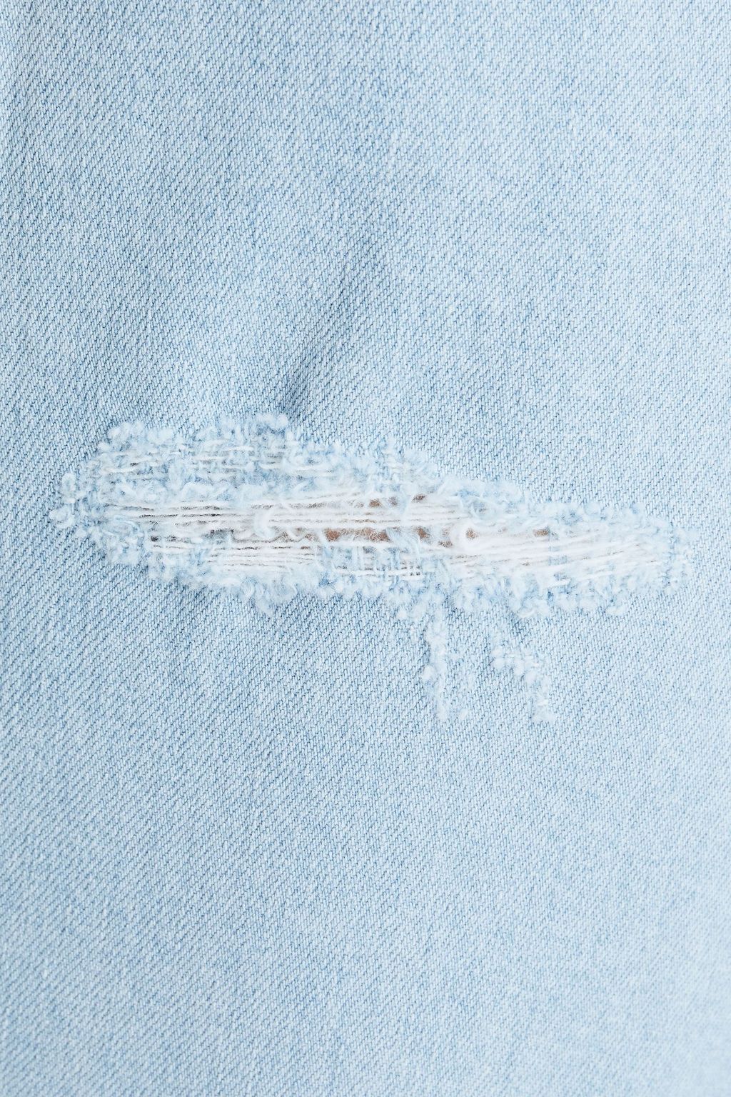 3X1 NYC Elizabella distressed denim midi skirt