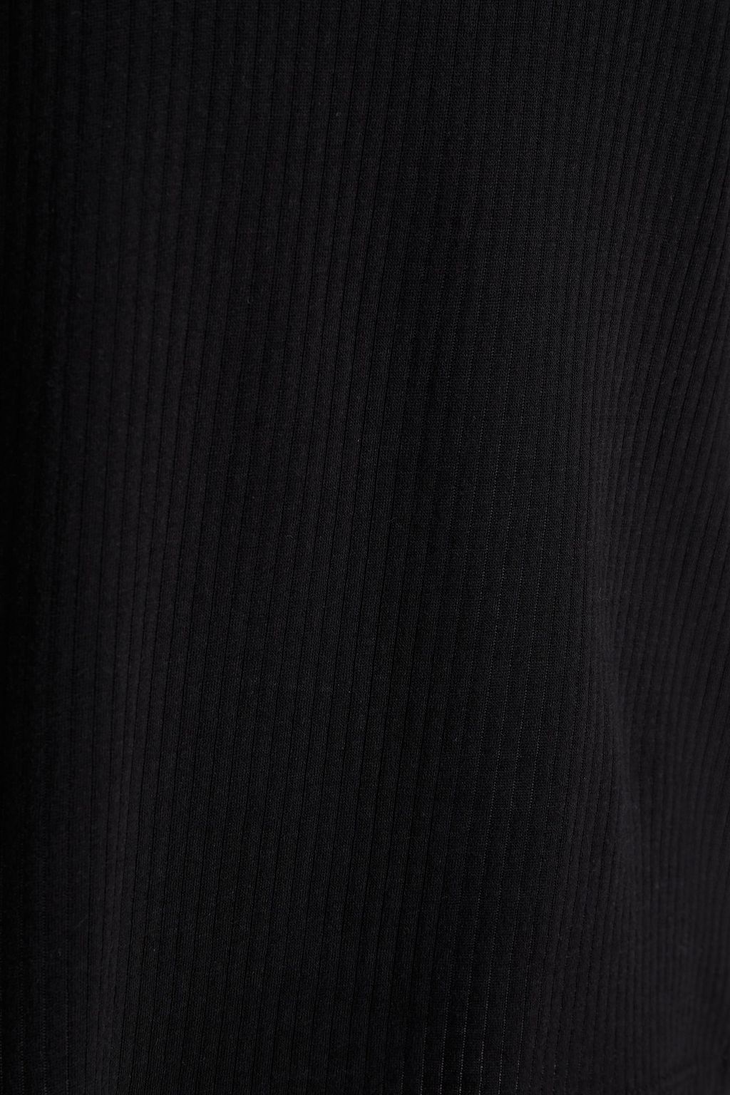 THE RANGE Cutout ribbed Tencel and cotton-blend top
