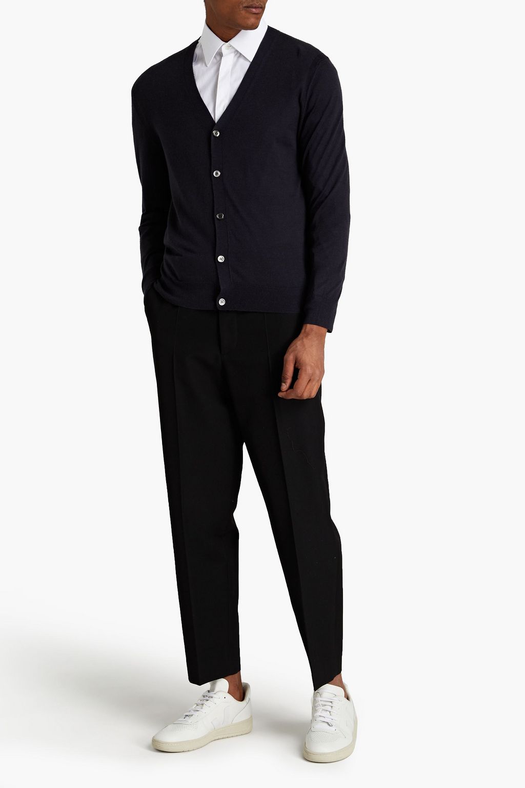 N.PEAL Cashmere and silk-blend cardigan