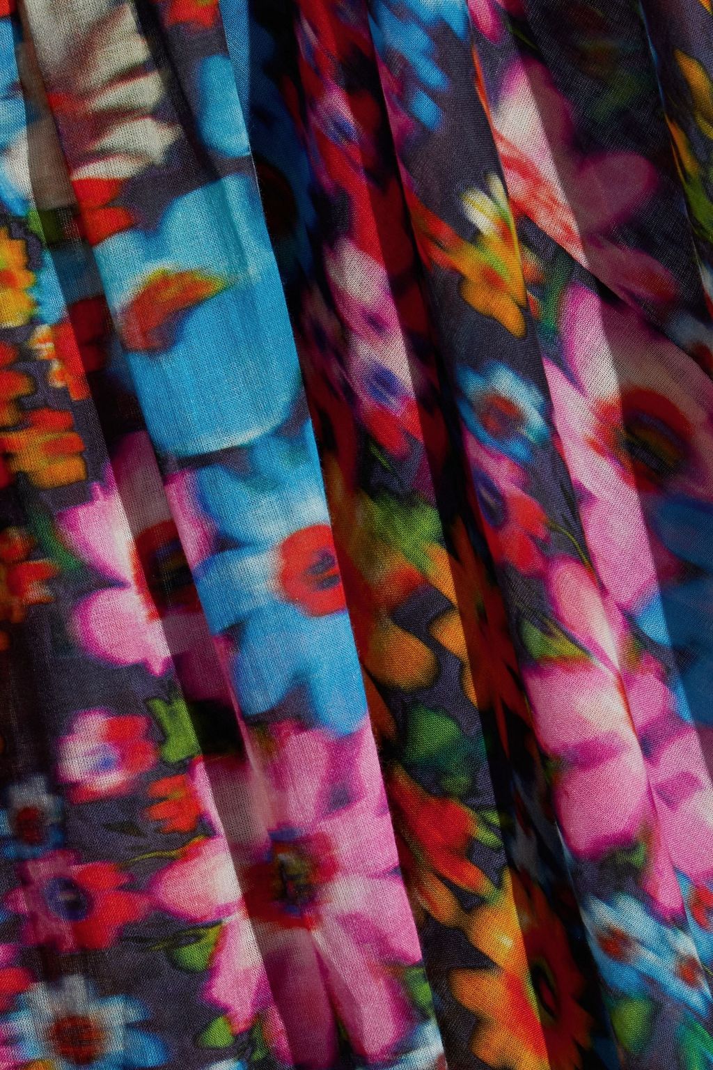 STELLA MCCARTNEY Gathered floral-print cotton-gauze kaftan