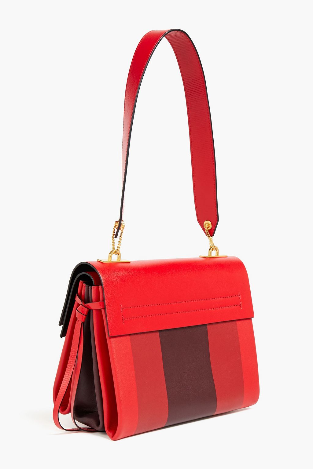 VALENTINO GARAVANI VRING striped leather shoulder bag