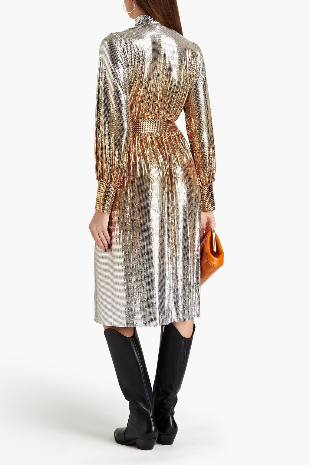 RABANNE Dégradé chainmail midi dress