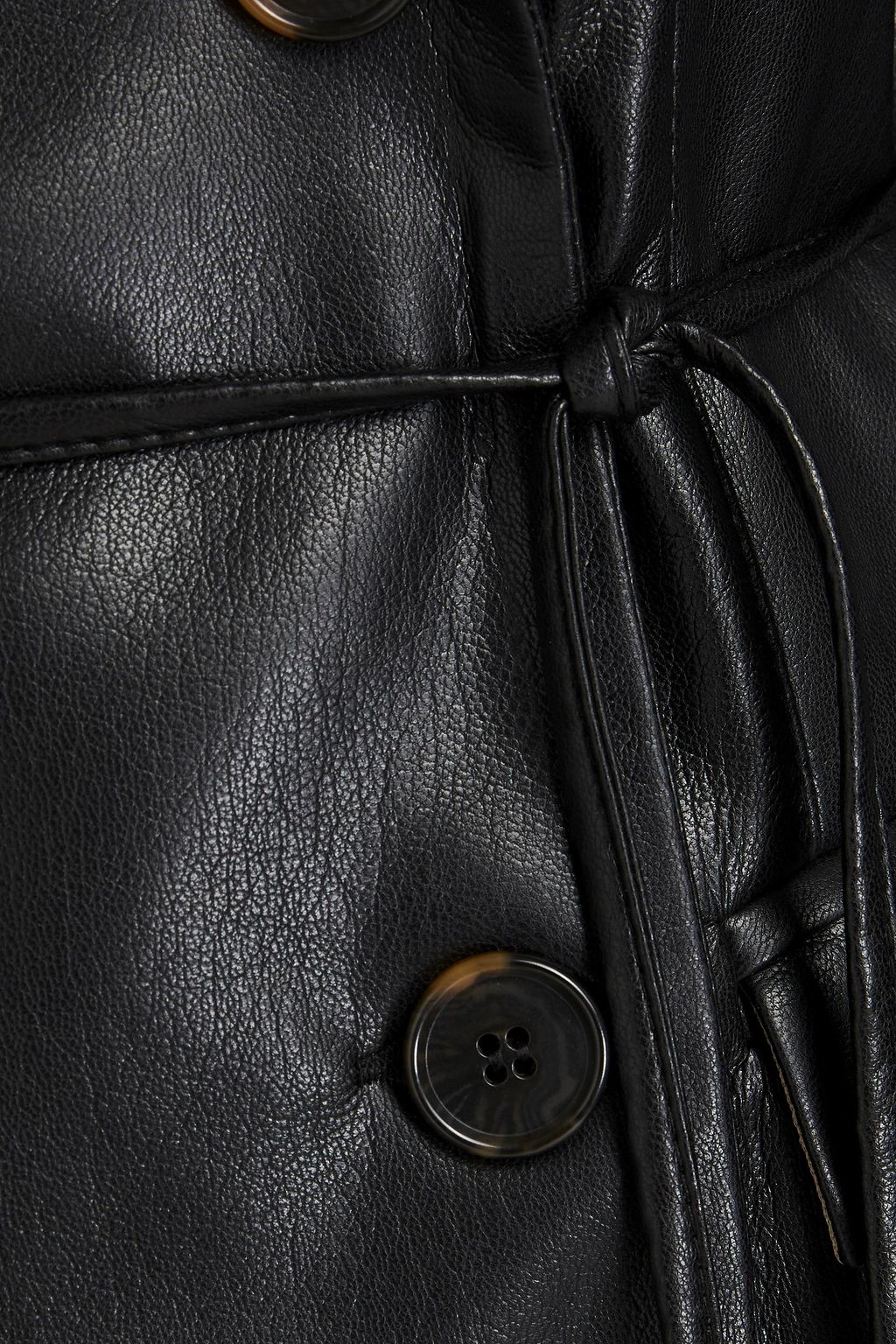 NANUSHKA Belted vegan leather blazer