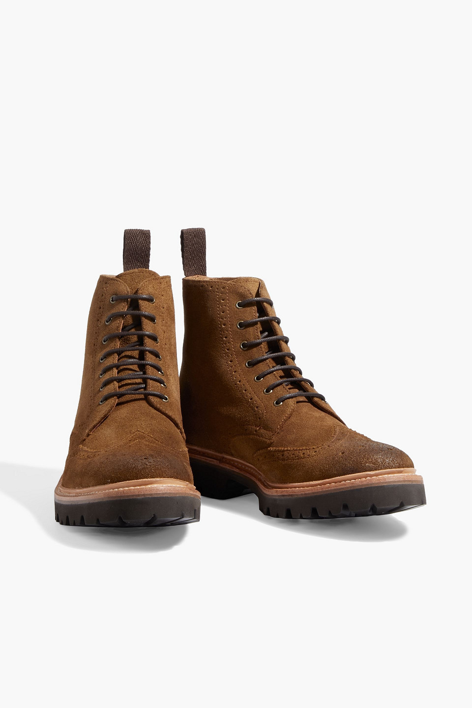Grenson Emmaline Suede Ankle Boots In Light Brown