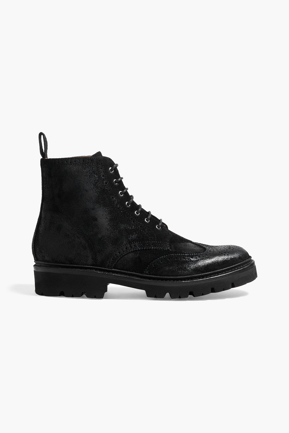 Grenson Emmaline distressed suede ankle boots