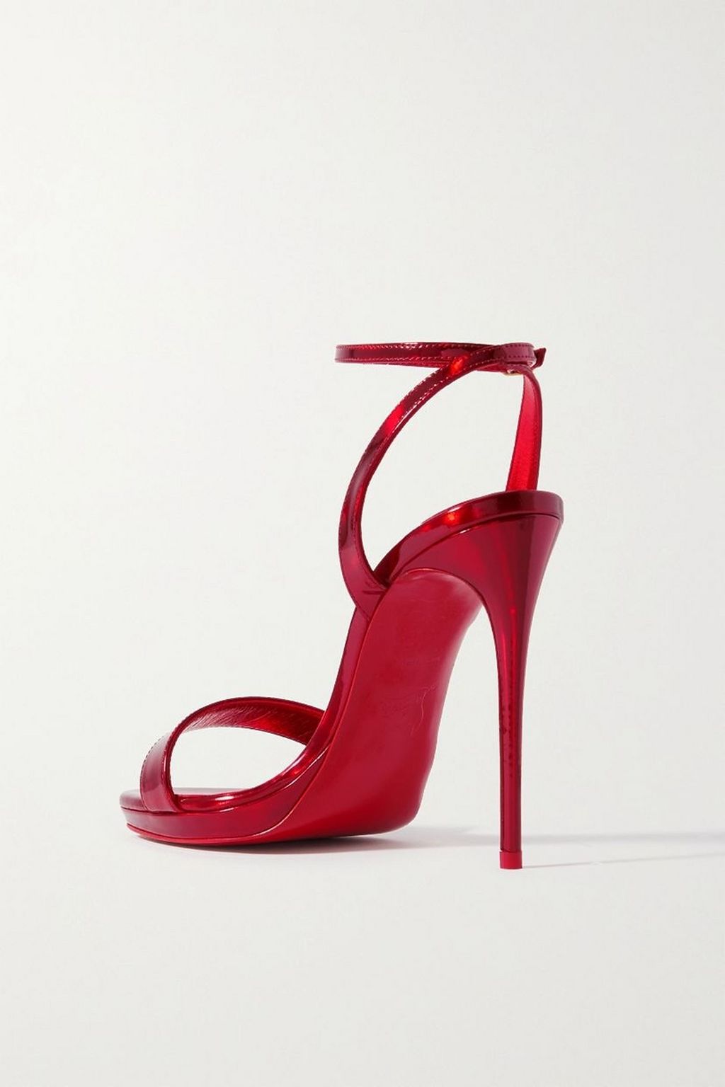 CHRISTIAN LOUBOUTIN Loubi Queen 120 metallic patent-leather sandals