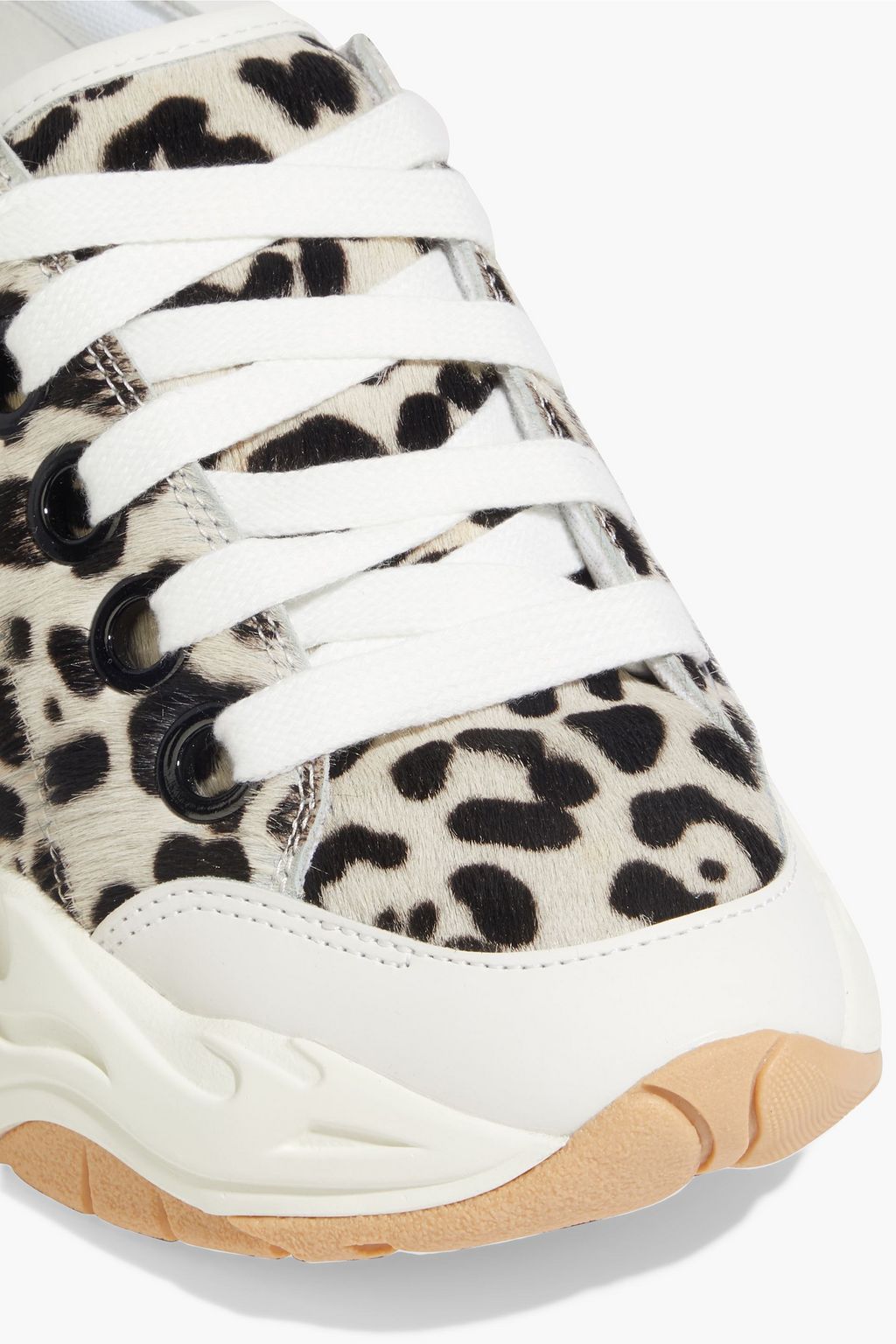JUST CAVALLI Leopard-print calf hair sneakers