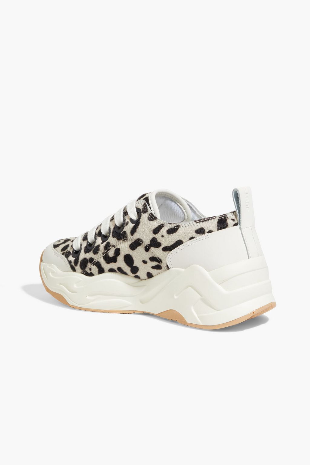 JUST CAVALLI Leopard-print calf hair sneakers