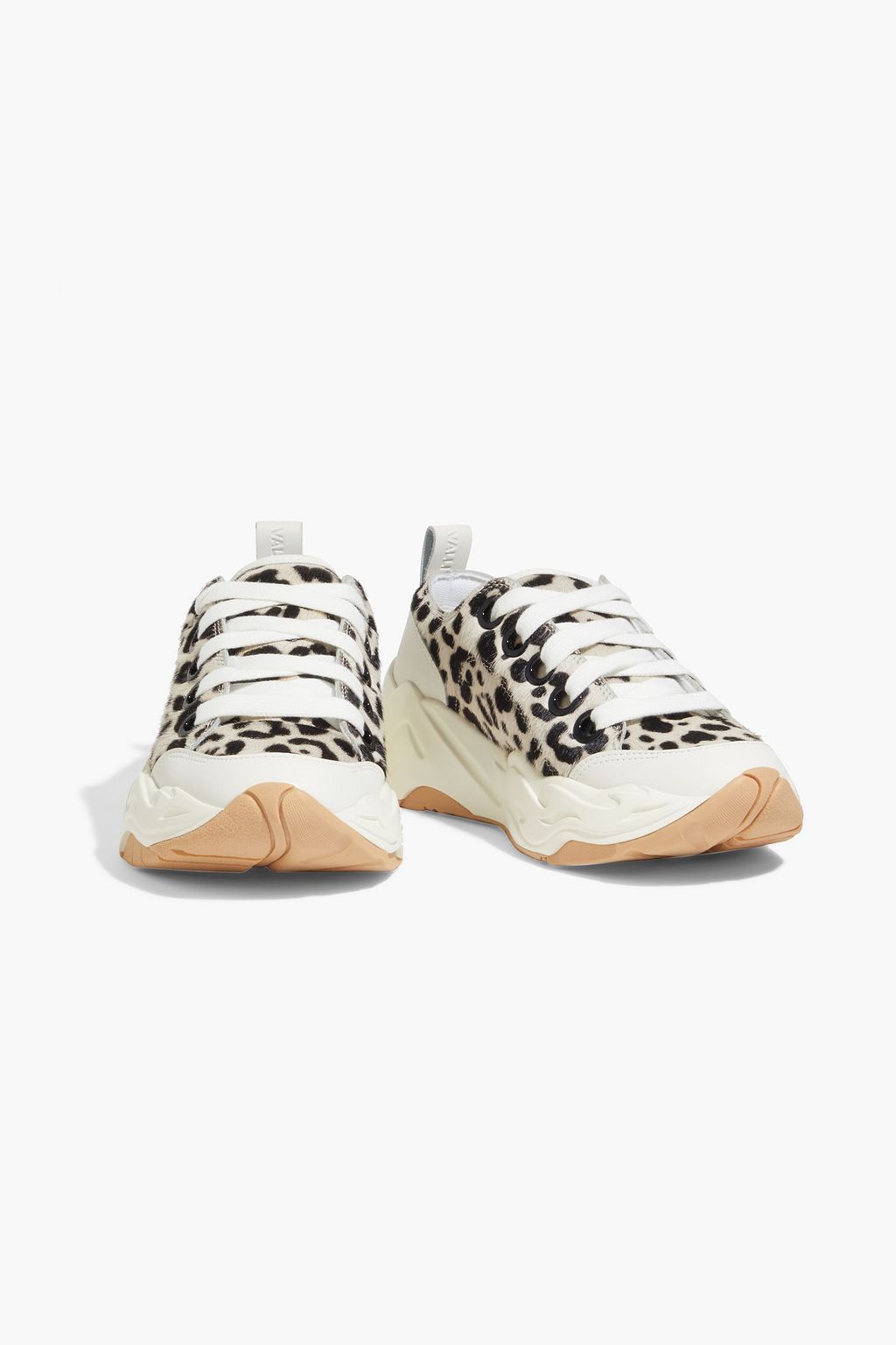 JUST CAVALLI Leopard-print calf hair sneakers