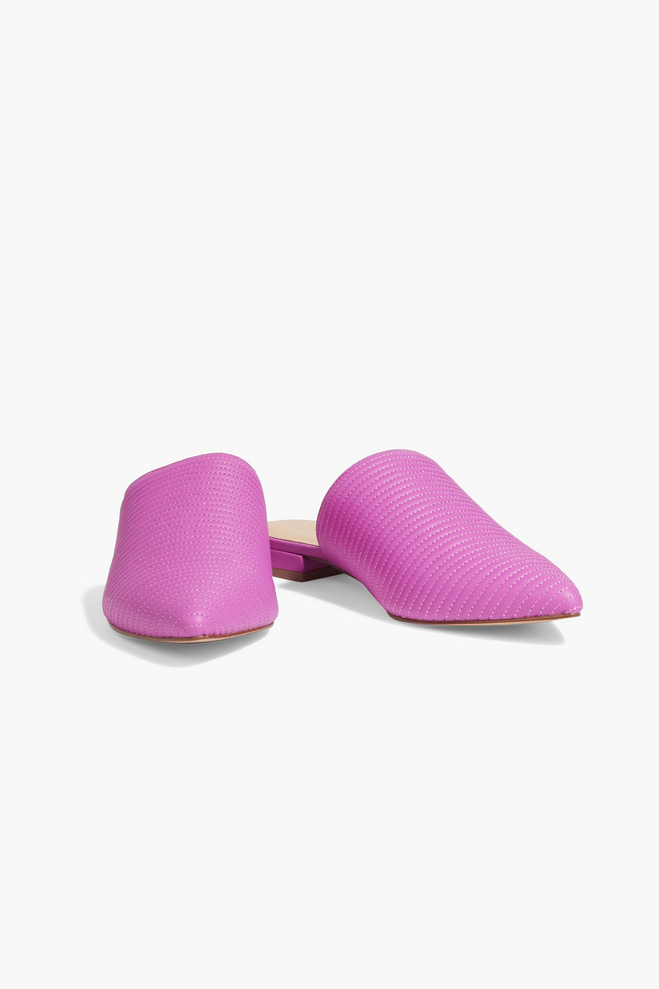 RACHEL ZOE QUILTED LEATHER SLIPPERS 3074457345628630136