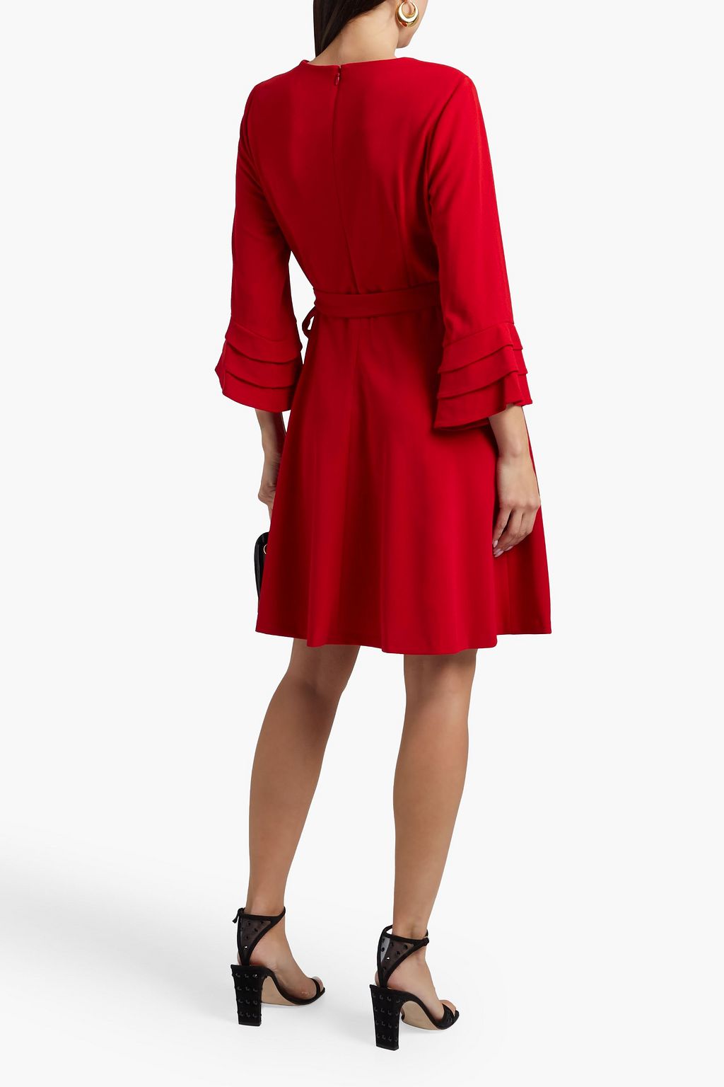DKNY Belted crepe mini dress