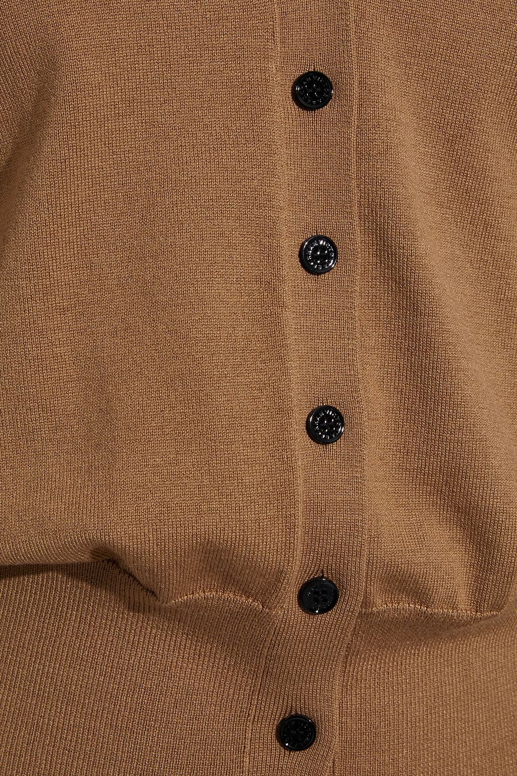 VICTORIA BECKHAM Pleated knitted cardigan