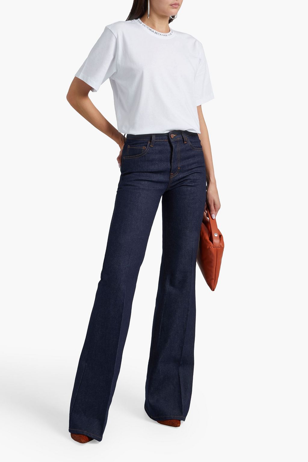 VICTORIA, VICTORIA BECKHAM Printed cotton-jersey T-shirt
