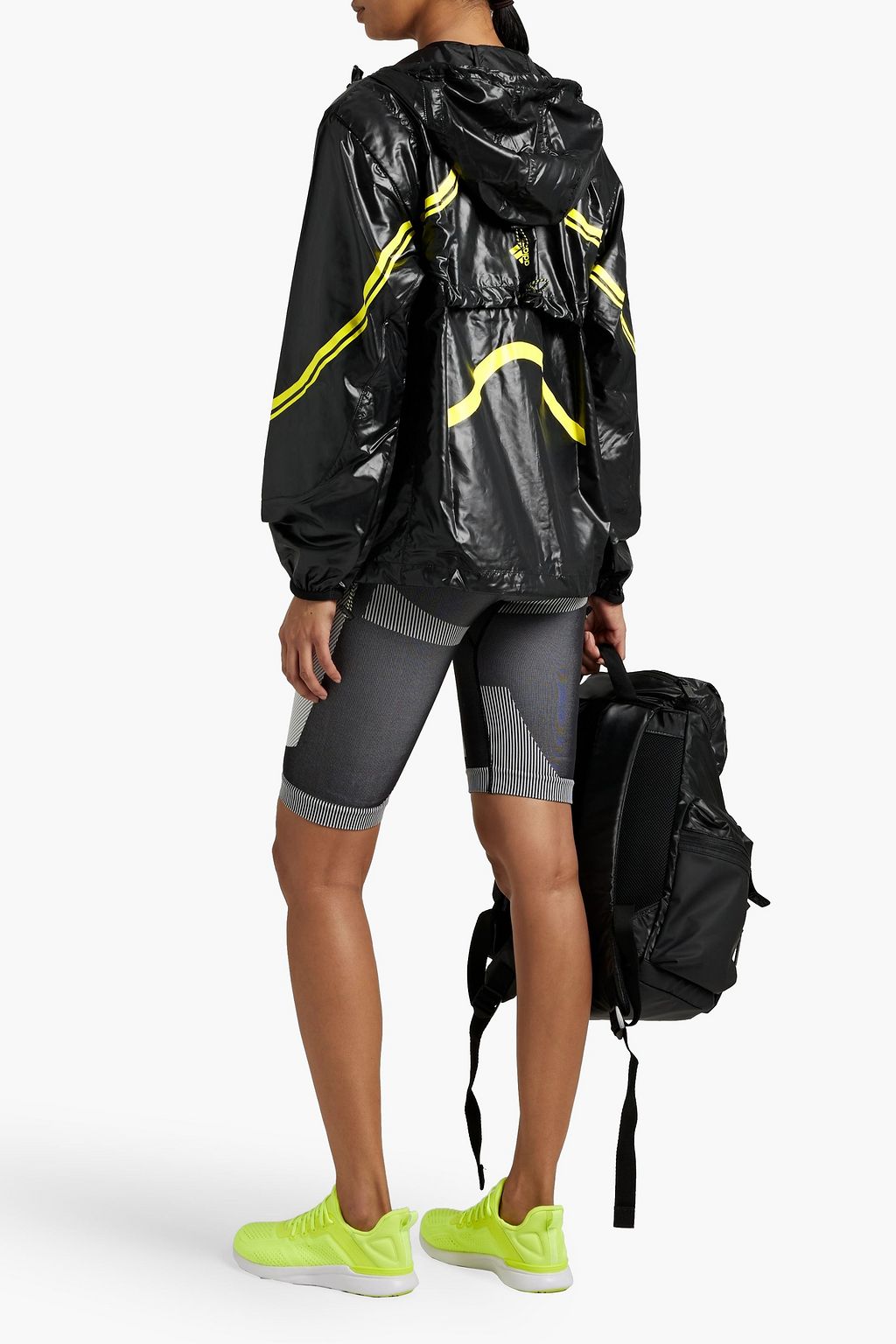 ADIDAS BY STELLA MCCARTNEY Logo-print coated shell hooded track jacket