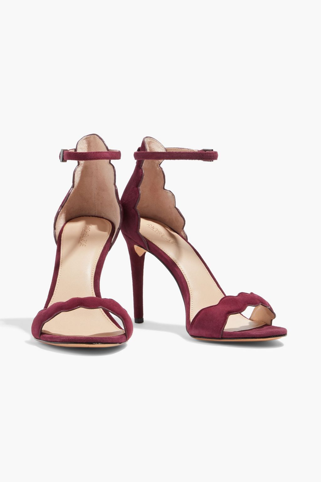 RACHEL ZOE Ava scalloped suede sandals