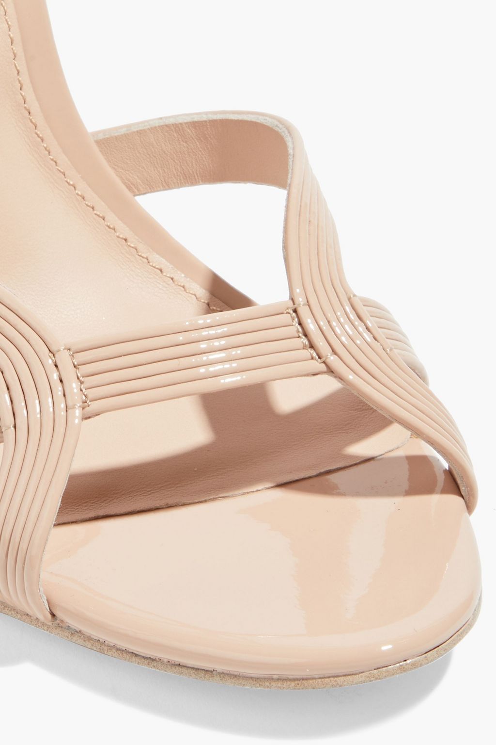 RACHEL ZOE Isabella cutout patent-leather sandals