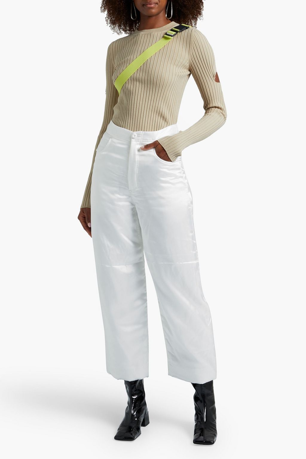 MM6 MAISON MARGIELA Satin-twill wide-leg pants