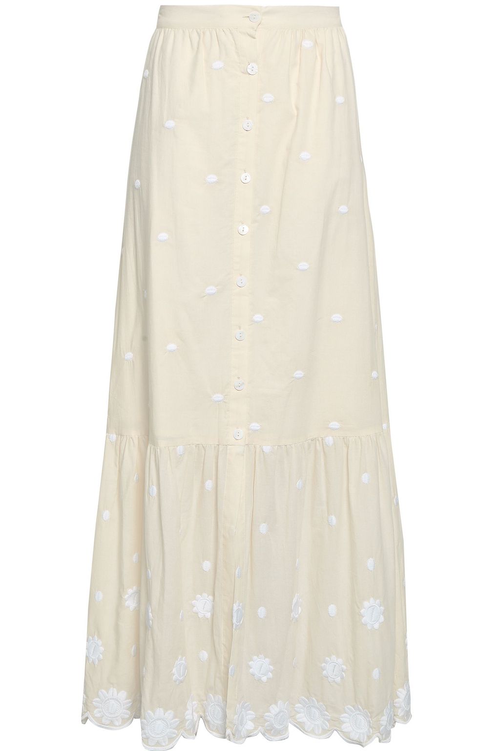 cotton gauze maxi skirt