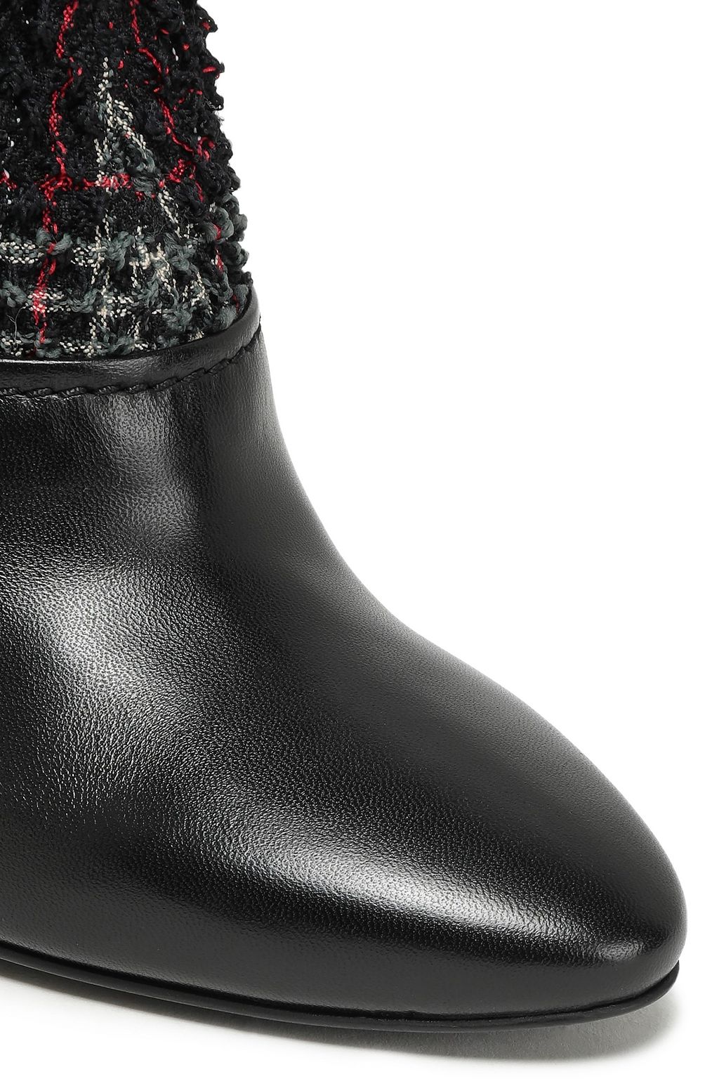 3.1 PHILLIP LIM Drum checked bouclé-tweed and leather ankle boots