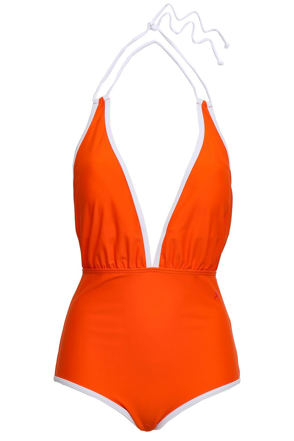 bright orange swimsuit