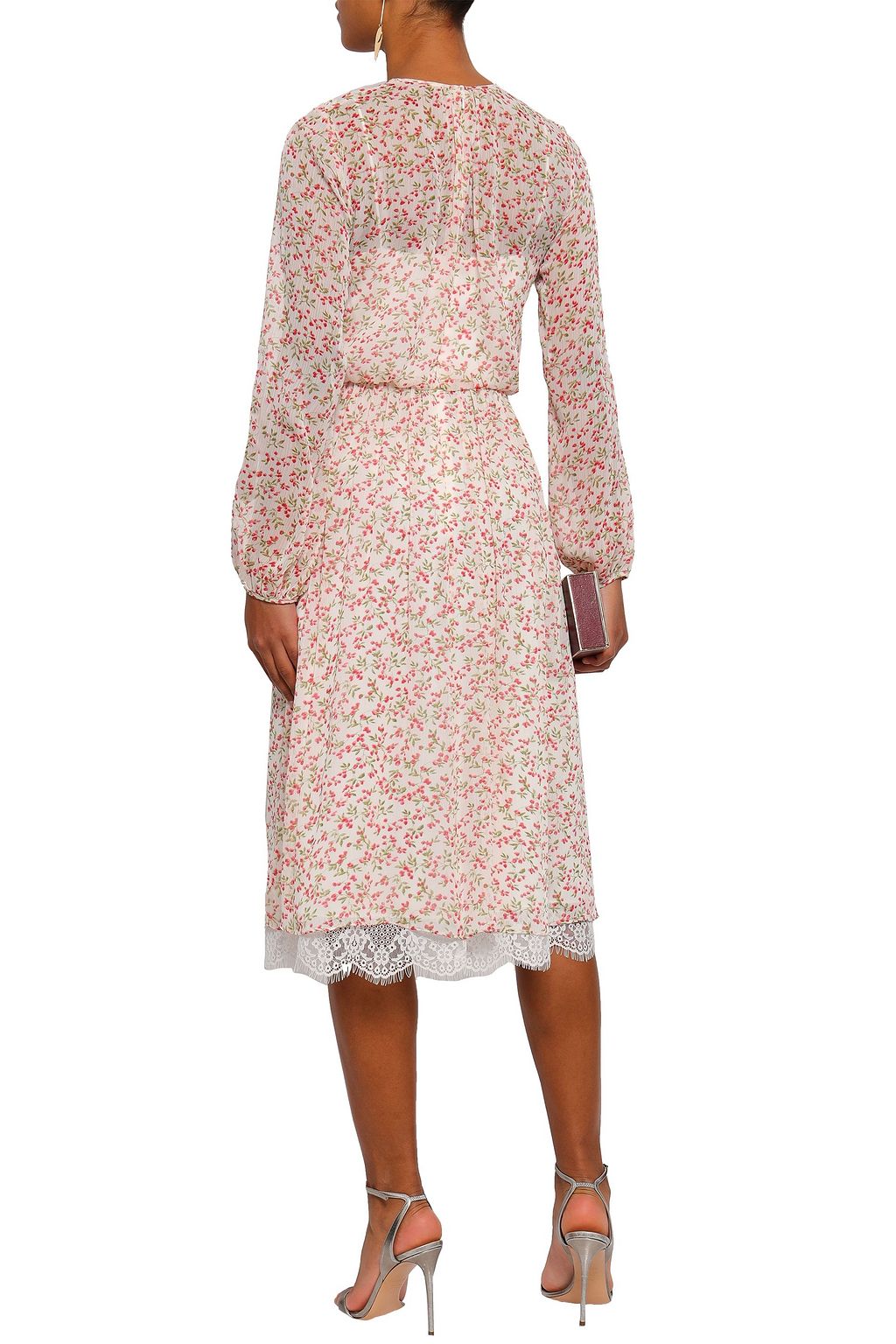 MIKAEL AGHAL Floral-print georgette midi dress