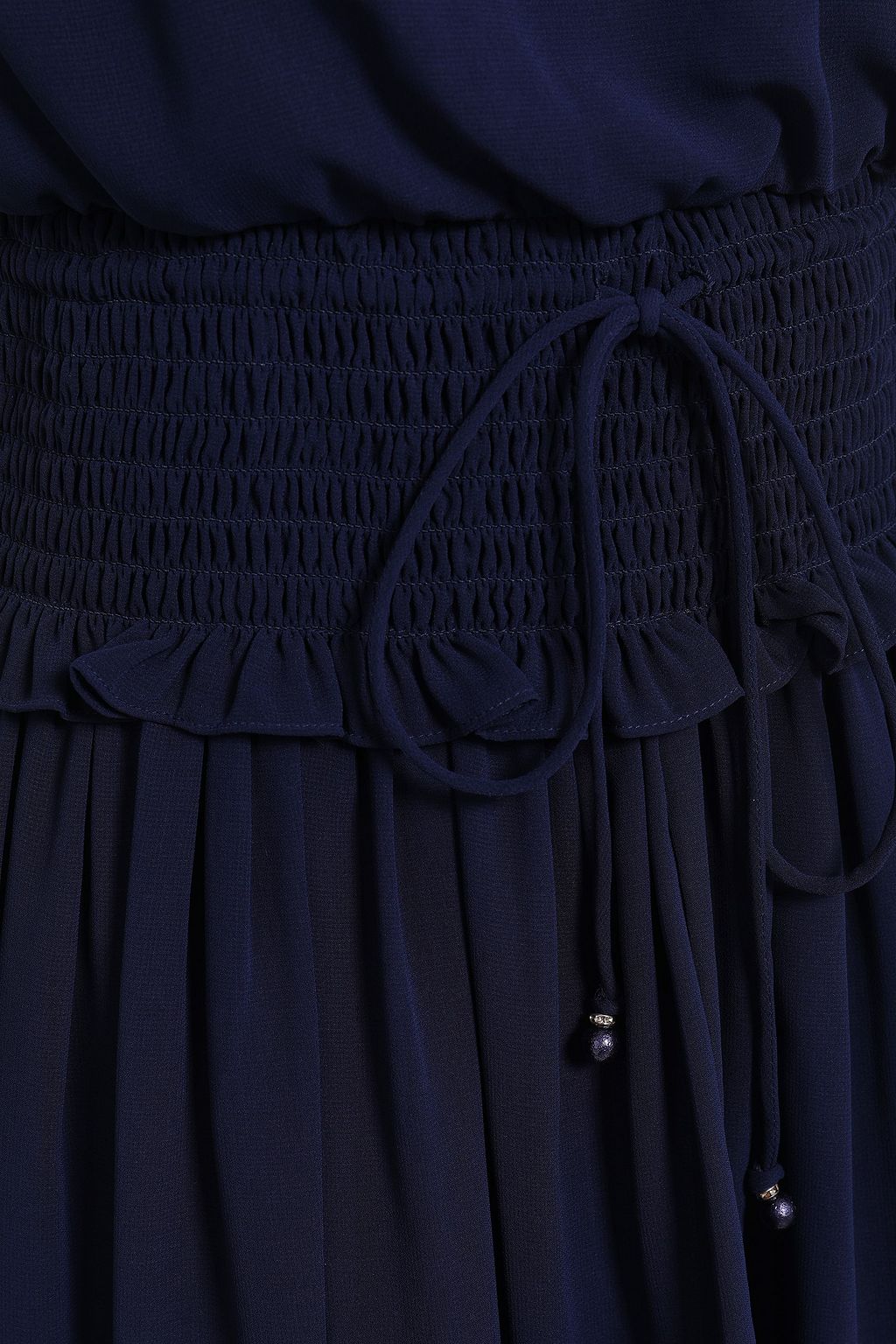 MIKAEL AGHAL Smocked georgette dress