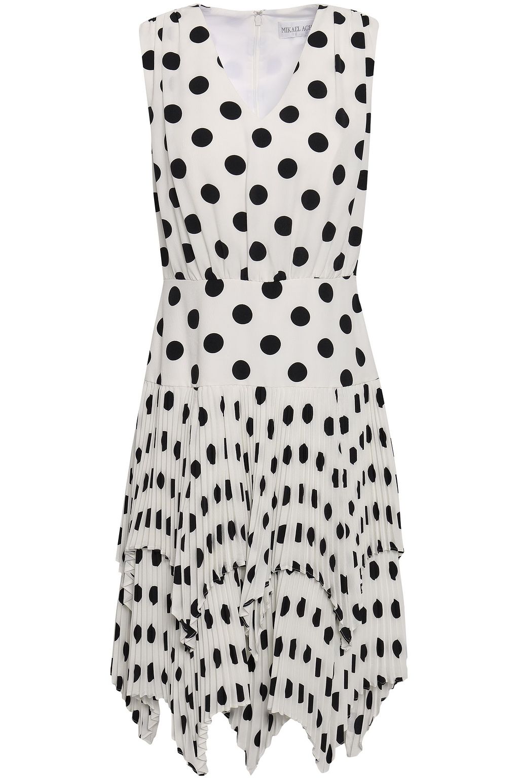 mikael aghal polka dot dress