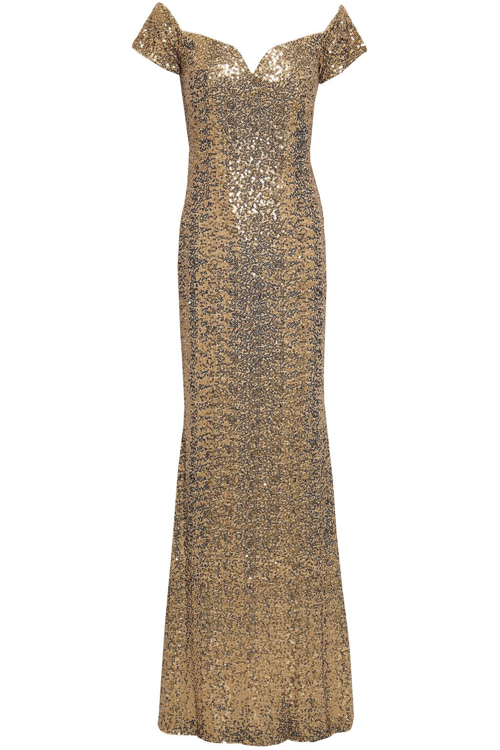 badgley mischka gold gown
