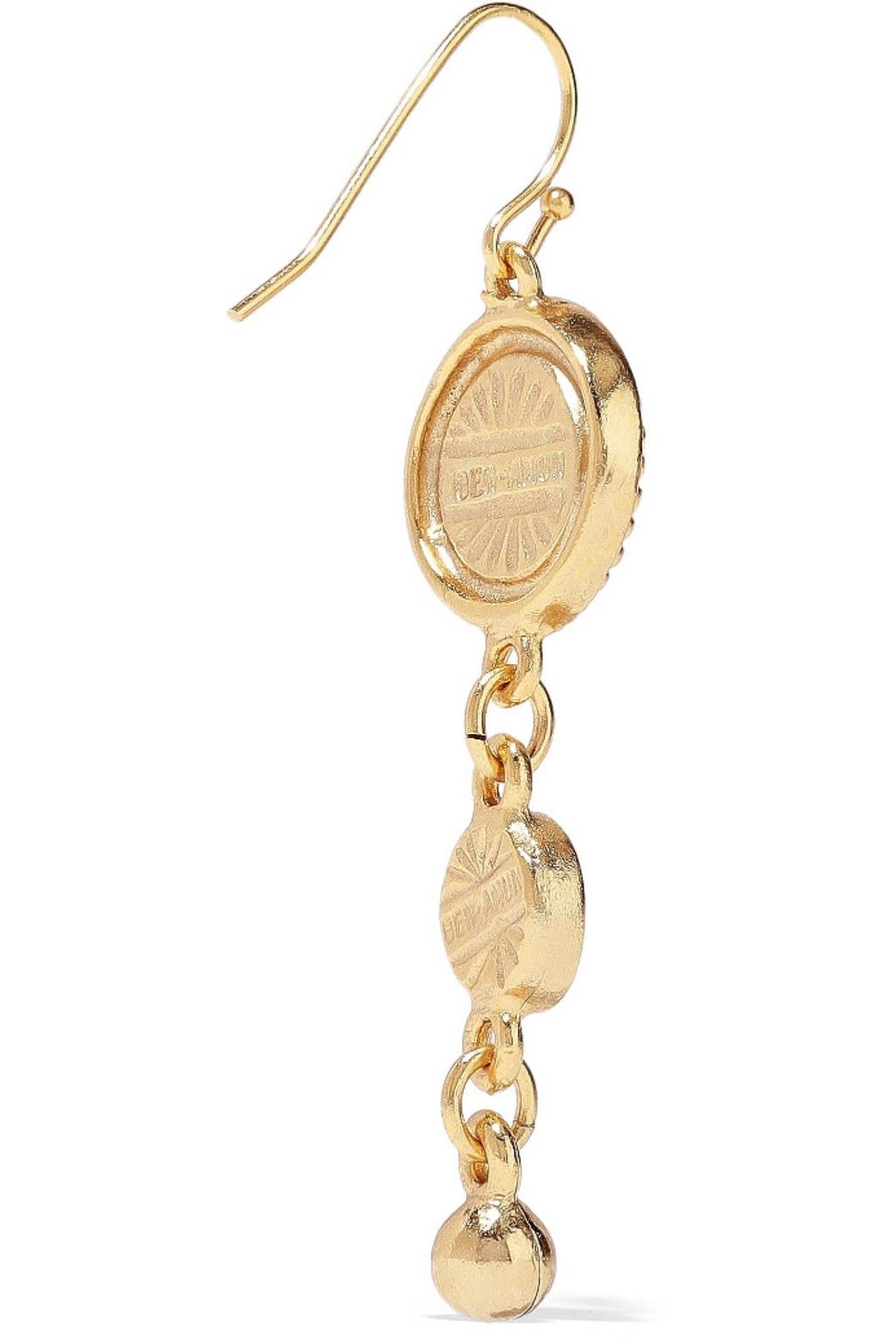 BEN-AMUN 24-karat gold-plated stone earrings