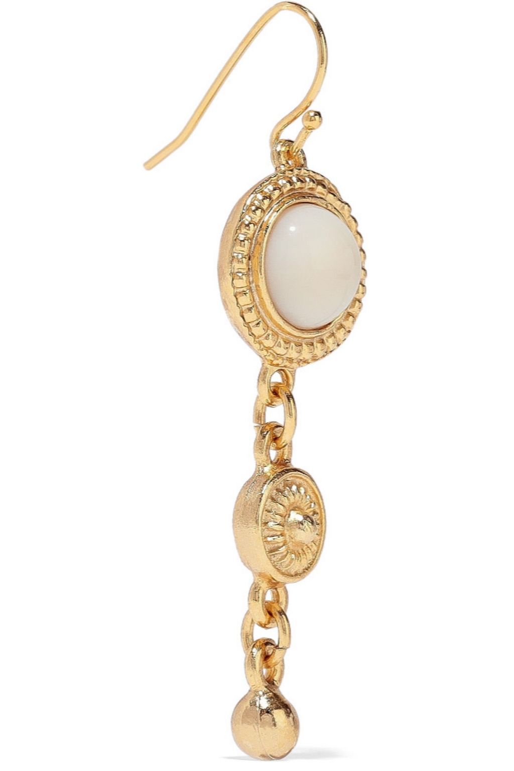 BEN-AMUN 24-karat gold-plated stone earrings