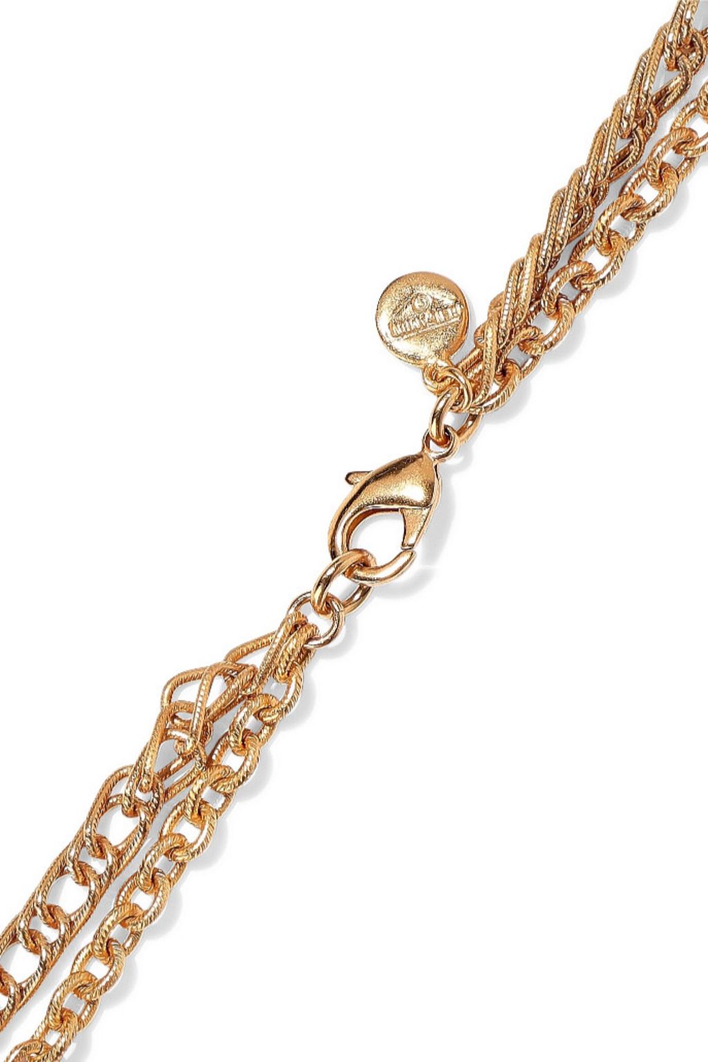 BEN-AMUN 24-karat gold-plated stone necklace