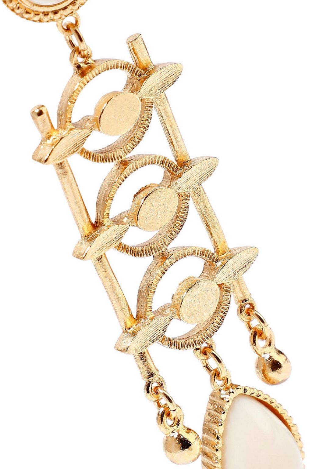 BEN-AMUN 24-karat gold-plated stone earring