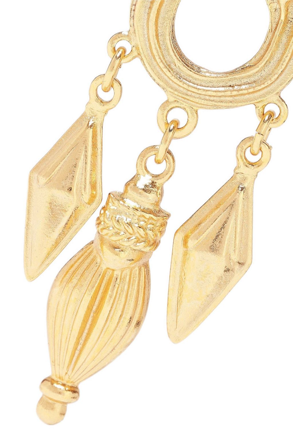 BEN-AMUN 24-karat gold-plated stone earrings