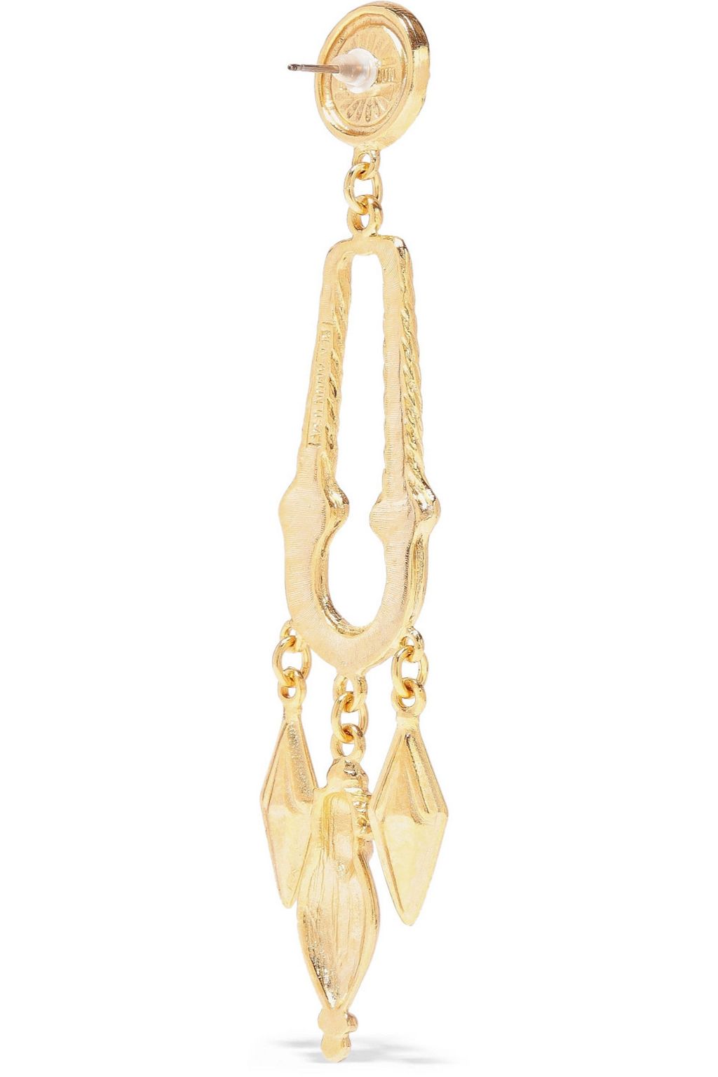 BEN-AMUN 24-karat gold-plated stone earrings