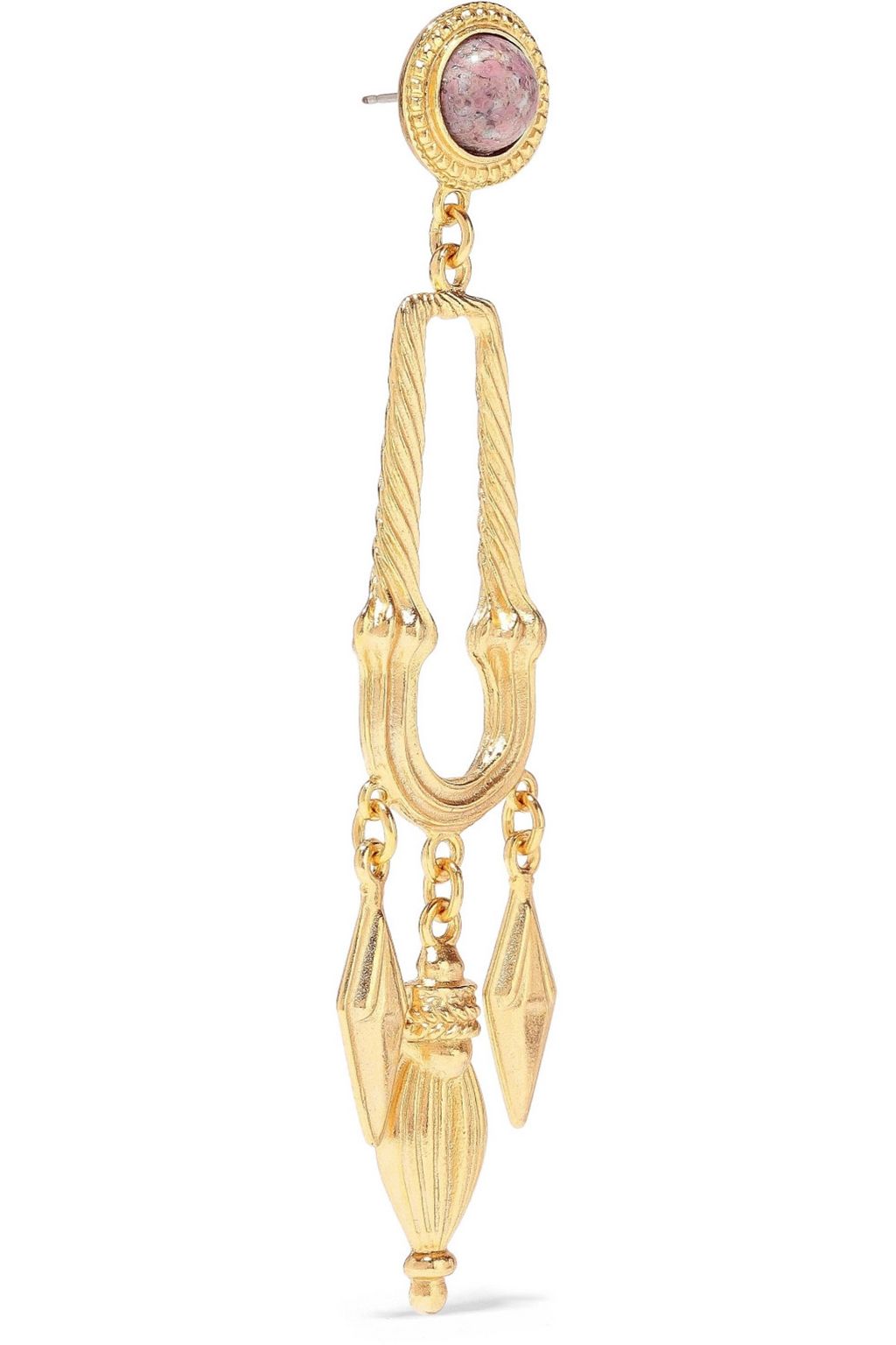 BEN-AMUN 24-karat gold-plated stone earrings