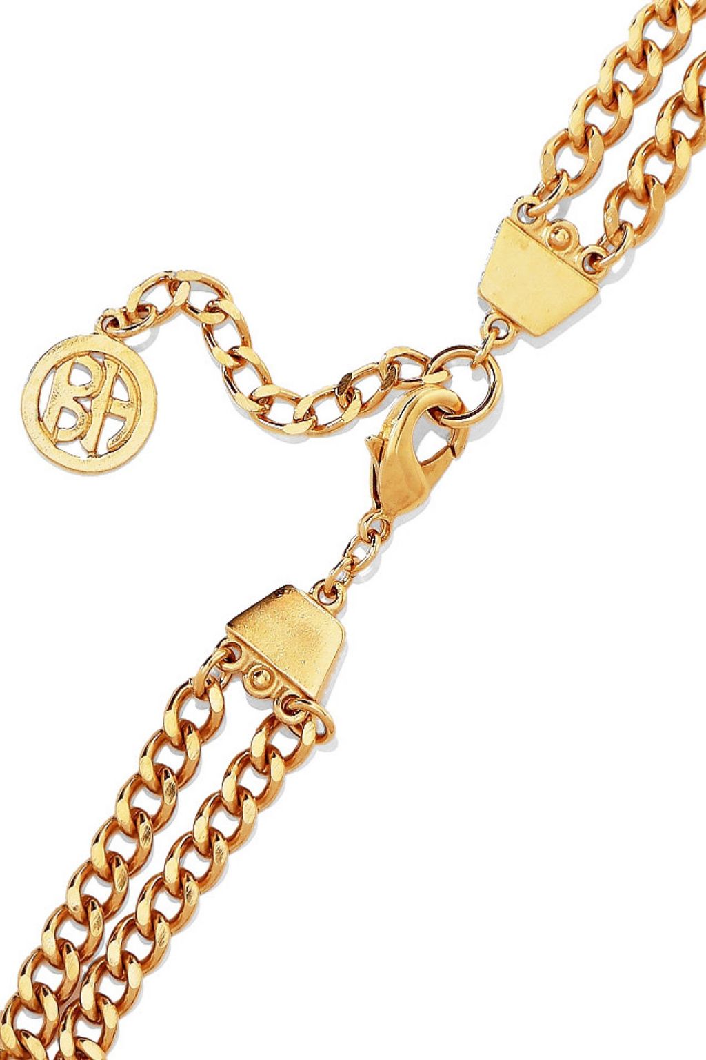 BEN-AMUN 24-karat gold-plated stone necklace