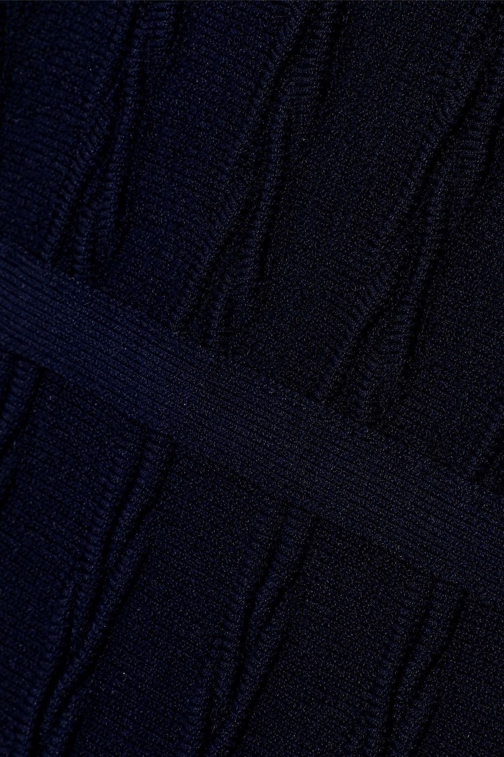 HERVÉ LÉGER Flared cloqué-knit mini dress