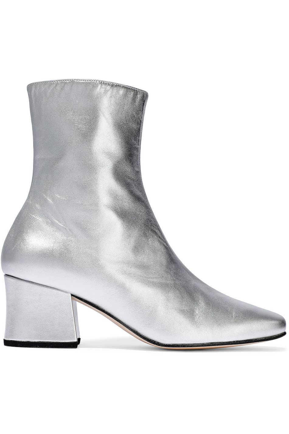 silver ankle boots