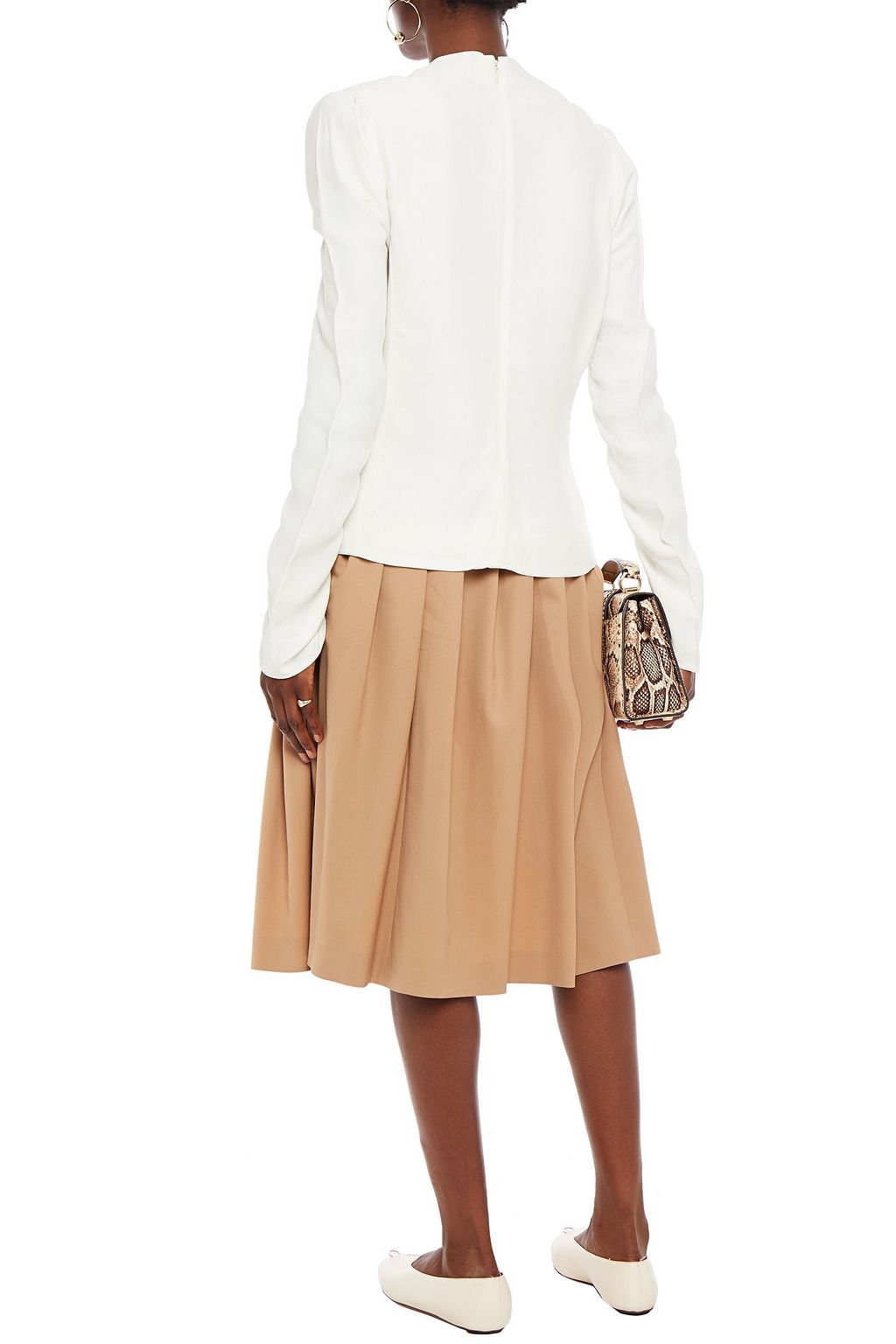 MARNI Ruched woven top