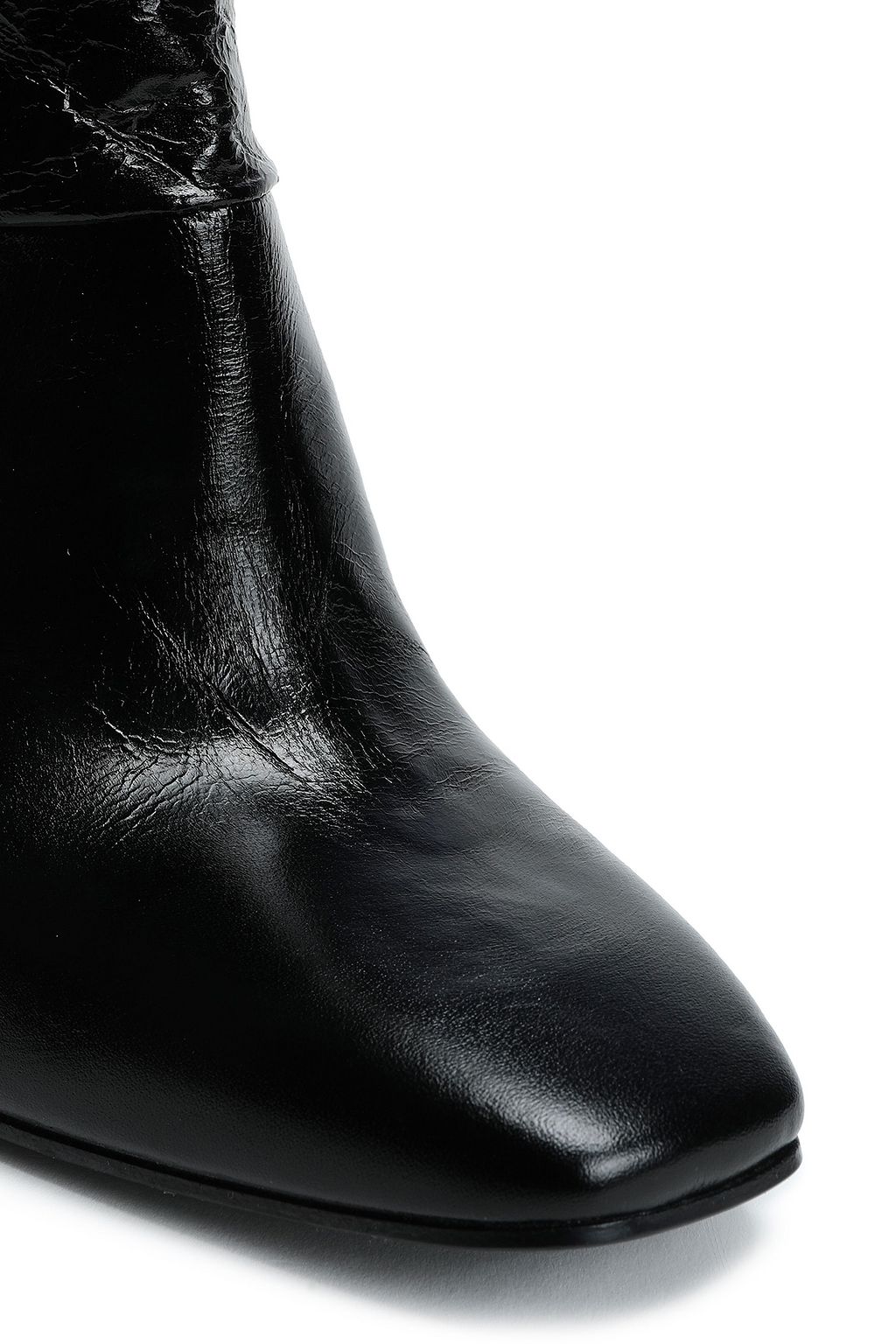 RAG & BONE Crinkled-leather knee boots