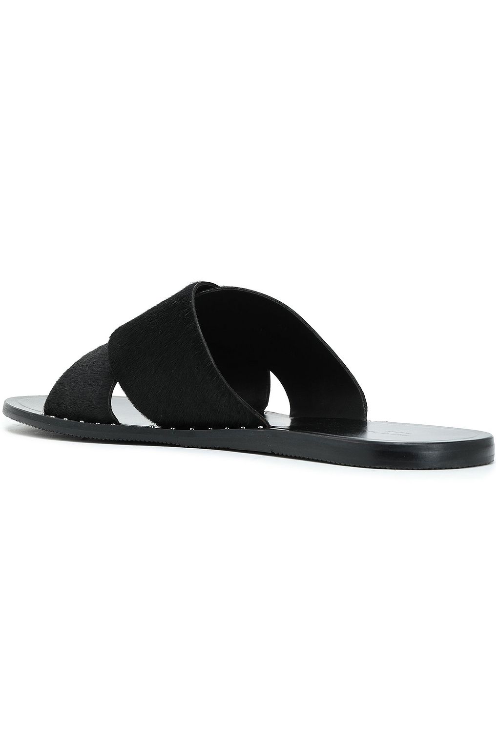 RAG & BONE Studded calf hair slides